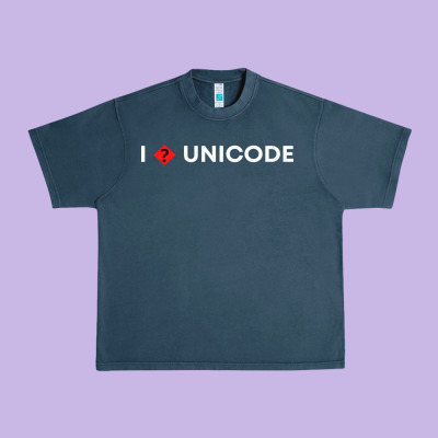 I � Unicode Urban Heavy Tee Designed By Artisfamous