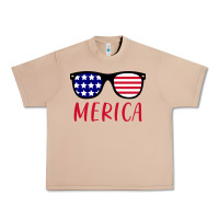 Burro Merica Usa Flag Sunglasses 4th Of July Urban Heavy Tee - artisFamous