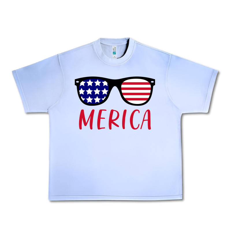Merica Usa Flag Sunglasses 4th Of July Urban Heavy Tee by artisFamous | Teevron
