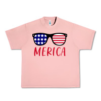 Salmon Merica Usa Flag Sunglasses 4th Of July Urban Heavy Tee - artisFamous