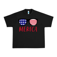 Black Merica Usa Flag Sunglasses 4th Of July Urban Heavy Tee - artisFamous