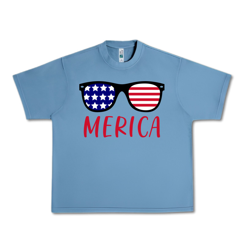 Merica Usa Flag Sunglasses 4th Of July Urban Heavy Tee by artisFamous | Teevron