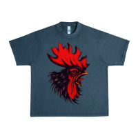 Midnight Navy rooster Urban Heavy Tee - artisFamous