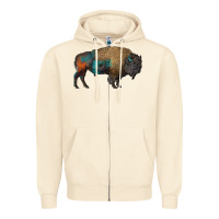 Sandshell leopard bison Zipper Hoodie - RanaPortraitStore