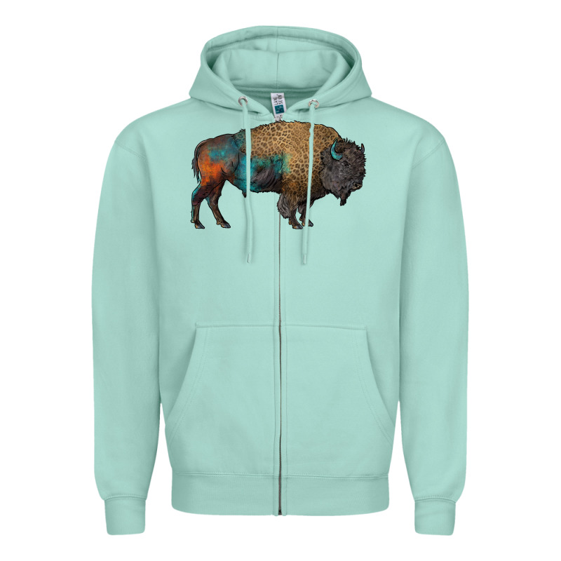 Leopard Bison Zipper Hoodie by RanaPortraitStore | Teevron