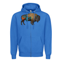 True Royal leopard bison Zipper Hoodie - RanaPortraitStore