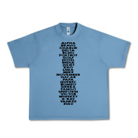 Pebble Blue phonetic alphabet Urban Heavy Tee - artisFamous