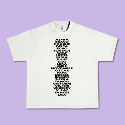 Phonetic Alphabet Urban Heavy Tee Designed By Artisfamous