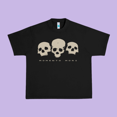 Memento Mori Three Skulls Urban Heavy Tee Designed By Artisfamous