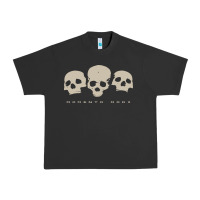 Pigment Black memento mori three skulls Urban Heavy Tee - artisFamous