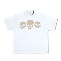 White memento mori three skulls Urban Heavy Tee - artisFamous
