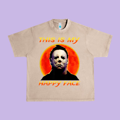 This Is My Happy Face Urban Heavy Tee Designed By Artisfamous