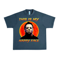 Midnight Navy this is my happy face Urban Heavy Tee - artisFamous
