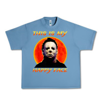 Pebble Blue this is my happy face Urban Heavy Tee - artisFamous