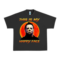 Pigment Black this is my happy face Urban Heavy Tee - artisFamous
