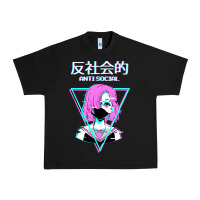 Black antisocial wave anime Urban Heavy Tee - artisFamous