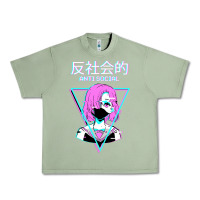 Oil Green antisocial wave anime Urban Heavy Tee - artisFamous