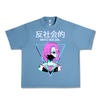 Pebble Blue antisocial wave anime Urban Heavy Tee - artisFamous