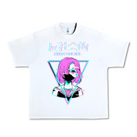 White antisocial wave anime Urban Heavy Tee - artisFamous