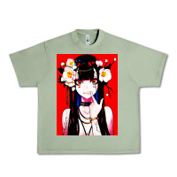 Oil Green anime girl japanese Urban Heavy Tee - artisFamous
