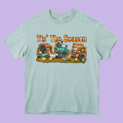 Thanksgiving Tis' The Season With Trucks Bbs Heavy Core Tee Designed By Bundleandbundleshop