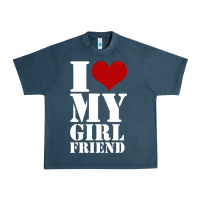 Midnight Navy i heart my girlfriend shirt Urban Heavy Tee - artisFamous