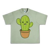 Oil Green happy cactus hug me please Urban Heavy Tee - artisFamous