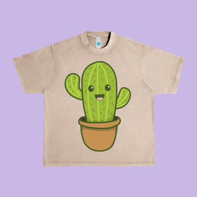Happy Cactus Hug Me Please Urban Heavy Tee Designed By Artisfamous