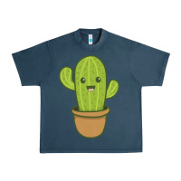 Midnight Navy happy cactus hug me please Urban Heavy Tee - artisFamous