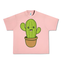 Salmon happy cactus hug me please Urban Heavy Tee - artisFamous