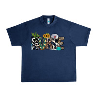Navy nurse leopard and cowhide Urban Heavy Tee - CowhideDigitalArt