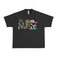 Pigment Black nurse leopard and cowhide Urban Heavy Tee - CowhideDigitalArt