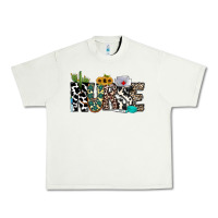 Pistachio nurse leopard and cowhide Urban Heavy Tee - CowhideDigitalArt