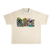 Sandshell nurse leopard and cowhide Urban Heavy Tee - CowhideDigitalArt