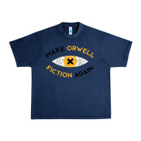 Navy make orwell fiction again Urban Heavy Tee - artisFamous
