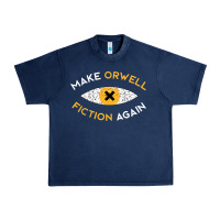 Navy make orwell fiction again Urban Heavy Tee - artisFamous