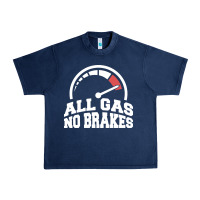 Navy all gas no brakes Urban Heavy Tee - artisFamous
