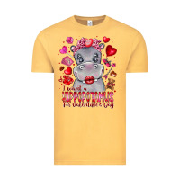 Vintage Mustard i want hippopotamus for valentines day Vintage Tee - CowhideDigitalArt