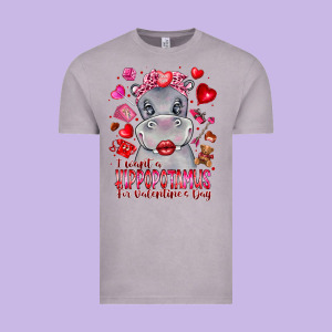 I Want Hippopotamus For Valentines Day Vintage Tee Designed By Cowhidedigitalart