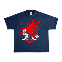 Navy cyberpunk 2077 Urban Heavy Tee - artisFamous