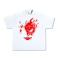 White cyberpunk 2077 Urban Heavy Tee - artisFamous