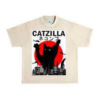 Sandshell vintage catzilla japanese sunset style Urban Heavy Tee - artisFamous