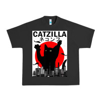 Pigment Black vintage catzilla japanese sunset style Urban Heavy Tee - artisFamous
