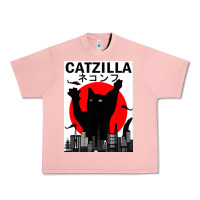 Salmon vintage catzilla japanese sunset style Urban Heavy Tee - artisFamous