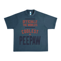Midnight Navy Officially The World's Coolest Peepaw | Mens Gift Urban Heavy Tee - artisFamous