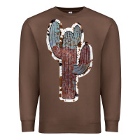 Chestnut Cowhide Old Cactus Premium Sweatshirt - RanaPortraitStore