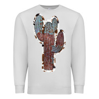 Dove Grey Cowhide Old Cactus Premium Sweatshirt - RanaPortraitStore
