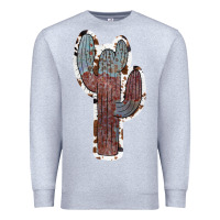 Heather Grey Cowhide Old Cactus Premium Sweatshirt - RanaPortraitStore
