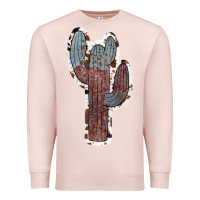 Pale Pink Cowhide Old Cactus Premium Sweatshirt - RanaPortraitStore