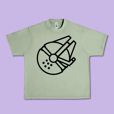 Millennium Falcon Urban Heavy Tee Designed By Artisfamous